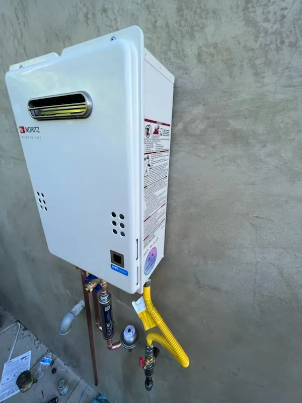 Tankless water heater installation for Suncreek homes